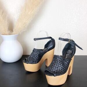 Jeffrey Campbell Studio Woven Platform Sandals.